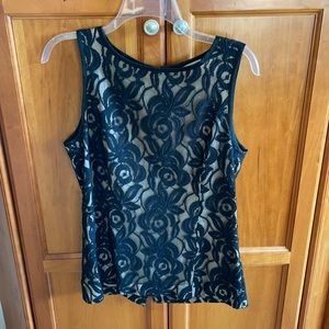 Lace overlay blouse size 6